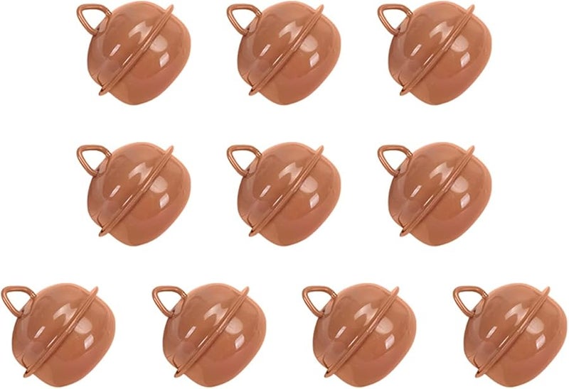 Light Brown Christmas Tree Hanging Bells 10PCS for Crafts Party Decorations - Image 2